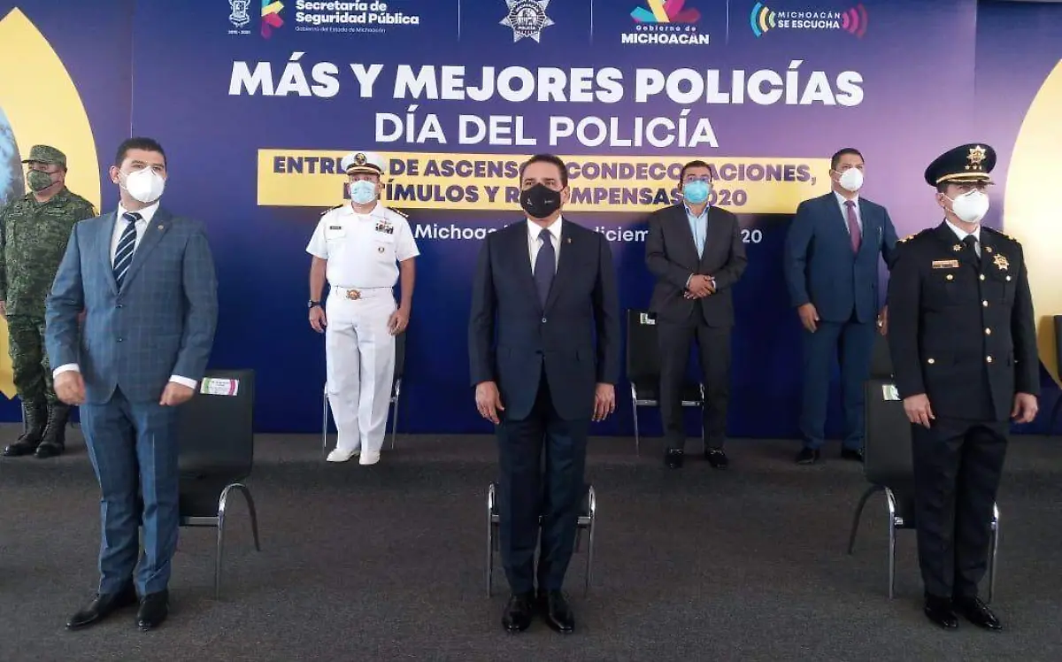 Entrega de ascensos de la Policía de Morelia Foto Iván Villanueva El Sol de Morelia